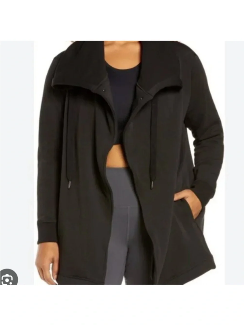 Zella Black Amazing Cozy Wrap Jacket‎